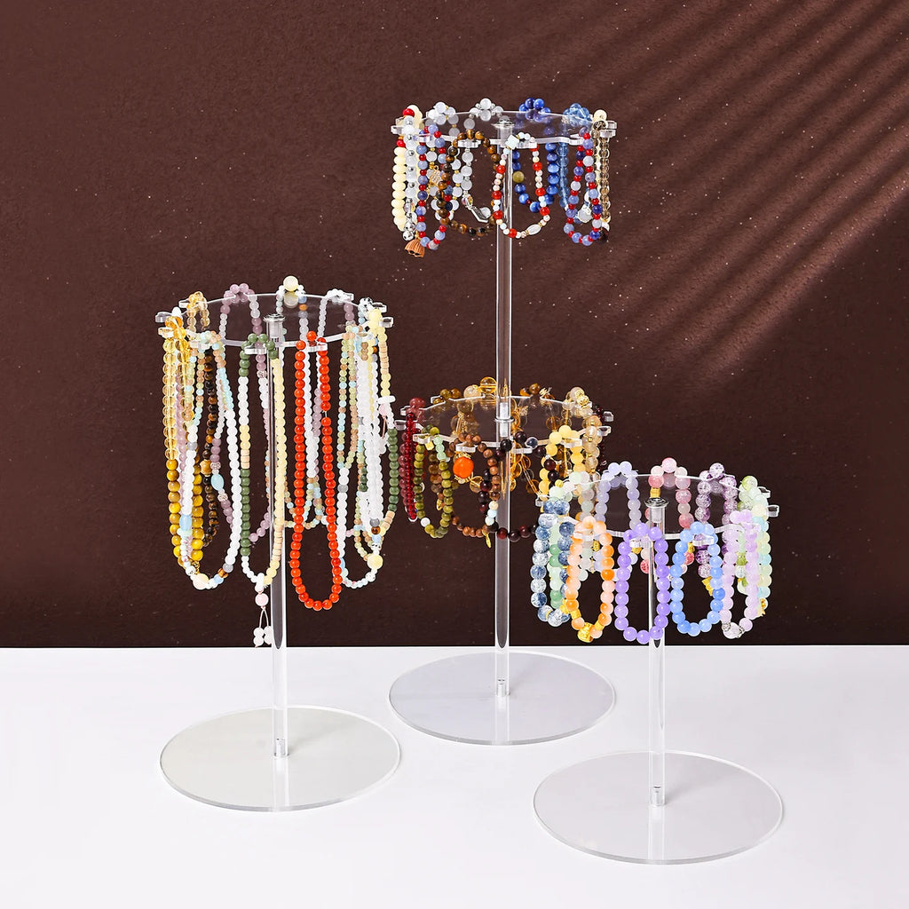 1pc acrylic transparent display stand for jewelry, suitable for dressing table tabletop bracelet anklet necklace storage rack Oasis Select