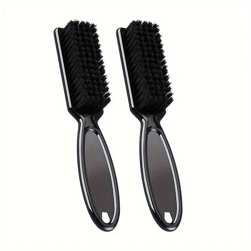 Barber Neck Duster Brush Sets Plastic Handle Hairdressing Soft Hair Cleaning Brush Head Shape Carving Cleaning Brush Oasis Select SZ23-2pcs