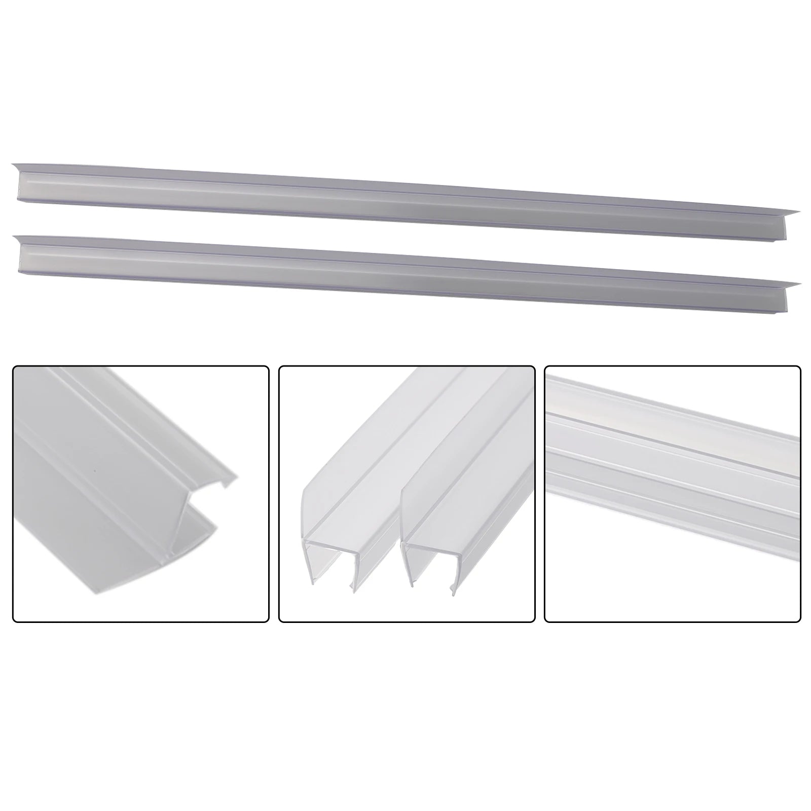 2PCS 50-cm Seal FOR Shower Door Seal 6/8/10/12/15mm Water Deflector Home BATHROOM Supplies Replacement Accessories