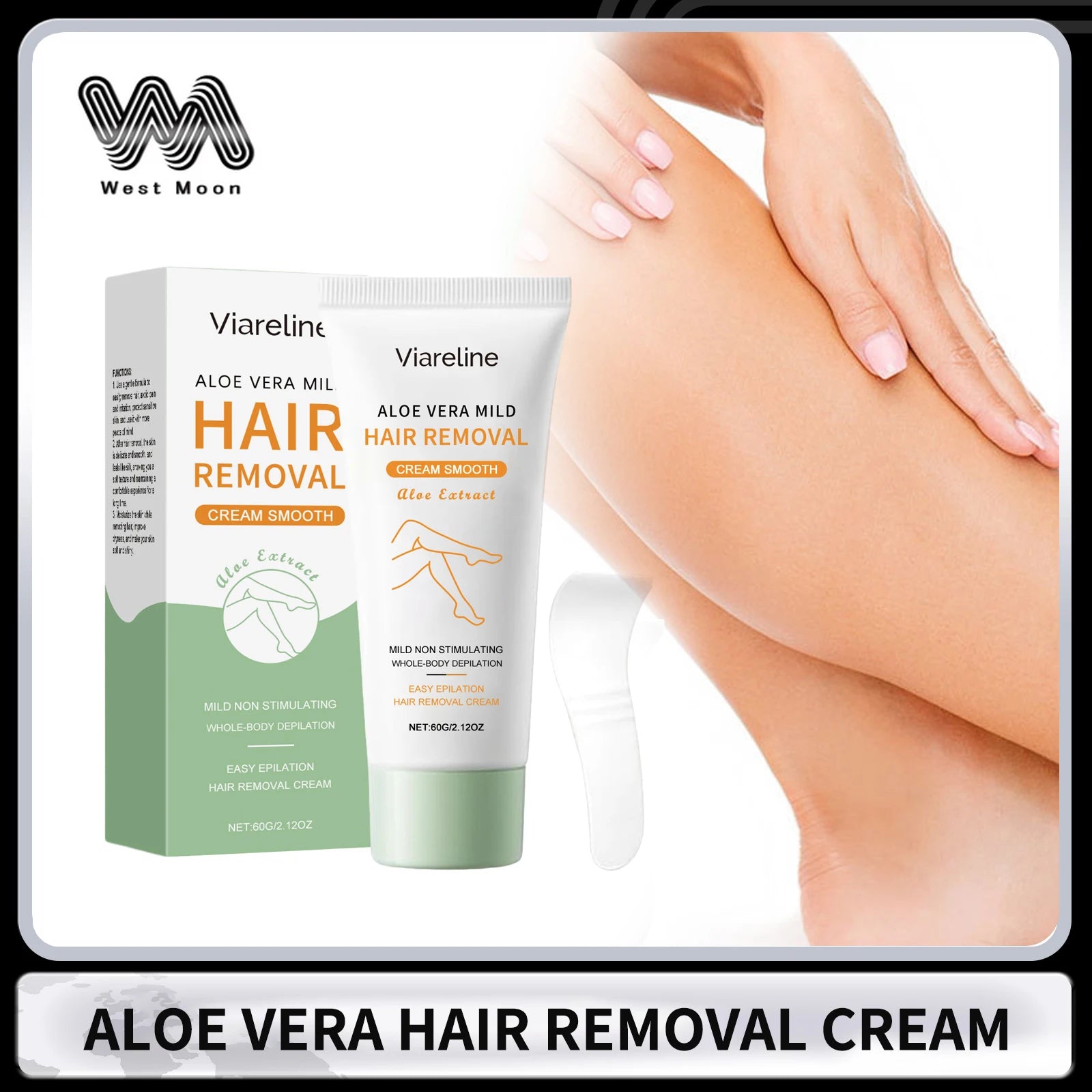Aloe Vera Hair Removal Cream Health Painless Hair Remover Growth Inhibitor for Men Woman Reduce Itching Redness Sooth Skin Care Oasis Select