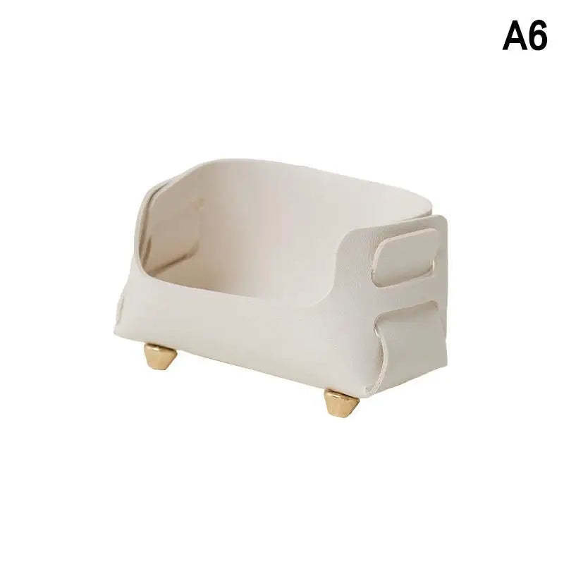 PU Leather Desktop Business Card Holder & Sign Display Stand