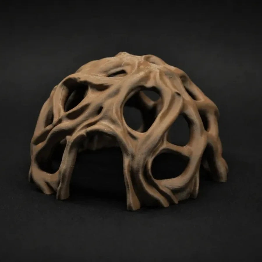 Aquarium Hiding Cave Natural 3D Printing Ornament Hollow Hideout for Fish Reptile Shelter for Geckos Lizards Tank Decor Oasis Select