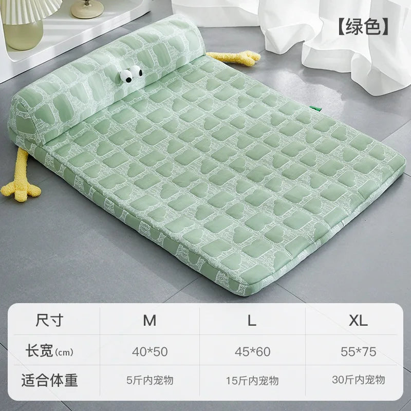 All - Season Ice Silk Pet Bed & Mat - Ideal for Dogs and Cats | Comfortable Sleeping Solution Dog Bed Oasis Select green XL 55x75cm
