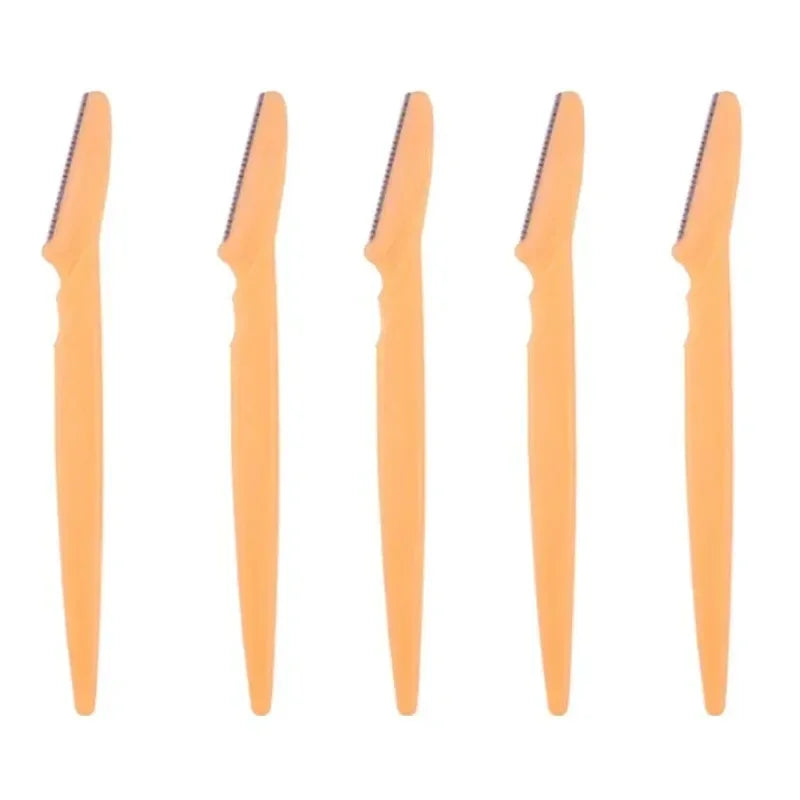1-10Pcs Mix Color Eyebrow Razor Women Face And Body Safe Trimmer Hair Shaver Eye Brow Remover With Cover Small Makeup Tools Set Oasis Select 5pcs Yellow