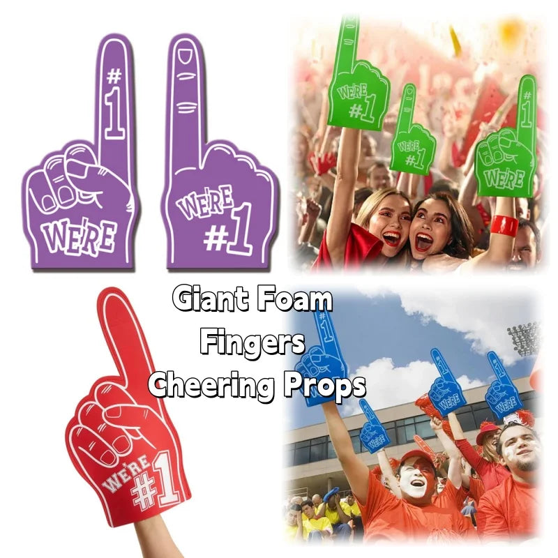 Finger Foams Sports Cheerleading Party Hand Props 1 Noise Makers Props Giant Hands Sports Favors Cheering Palm Party Props Oasis Select