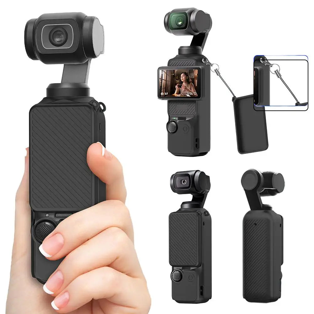 Silicone Cover For DJI Osmo Pocket 4 Screen protector Case Anti-drop Anti-Scratch Case Protective Cover For DJI Osmo Pocket 4 Oasis Select