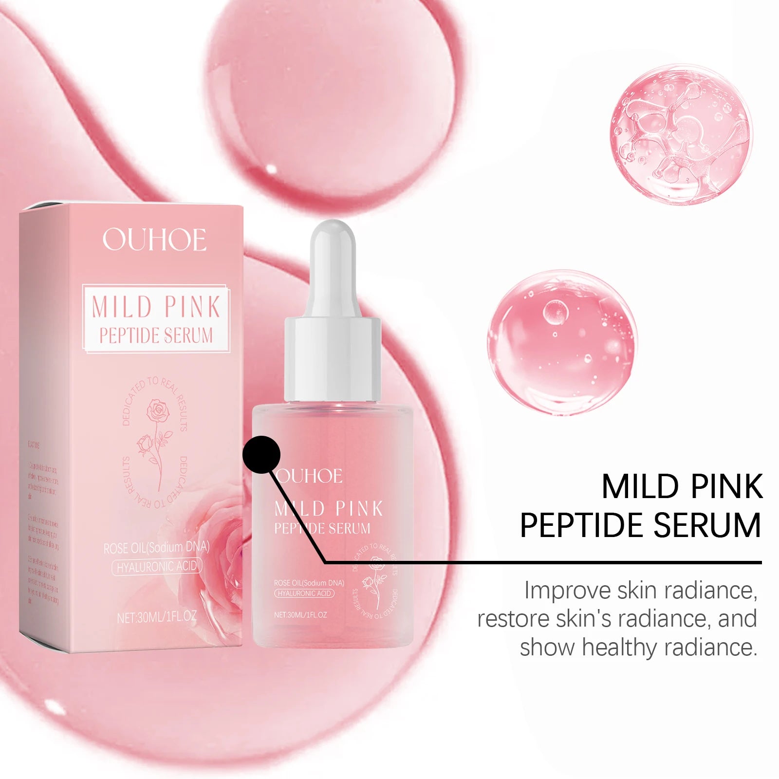 30ML Rose Face Care Serum Gentle Nourishing Increase Skin Elasticity Glowing Reduce Roughness Hydrating Repairing Facial Essence Oasis Select