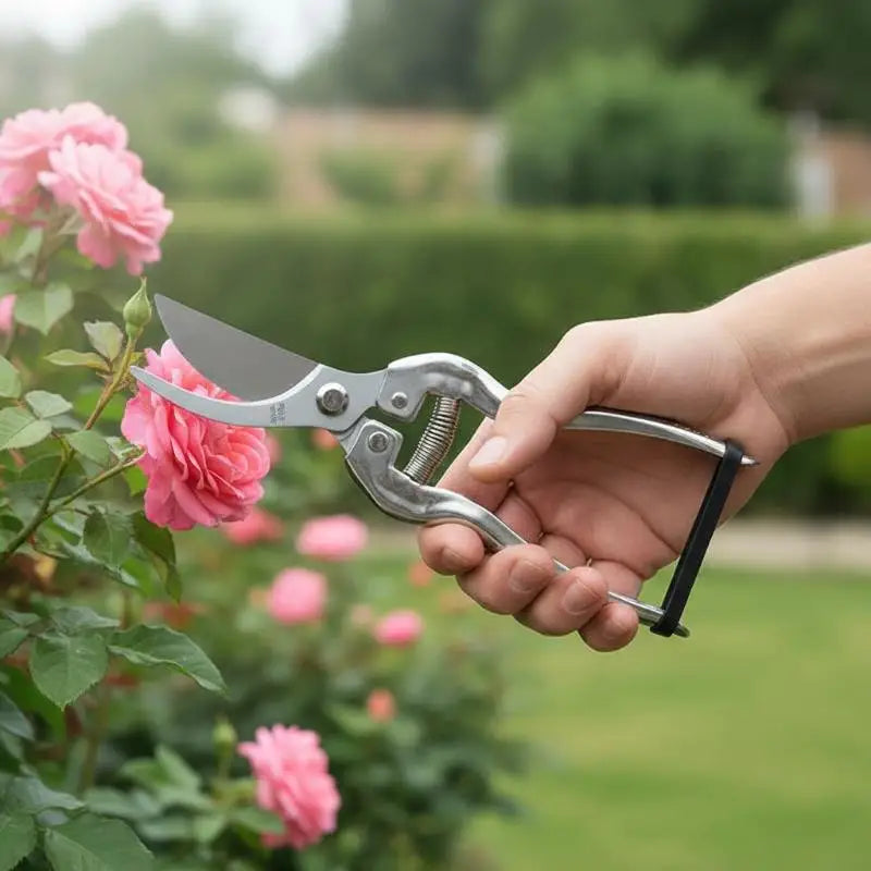 Stainless Steel Pruning Shears | Sharp Blades, Non-Slip Handle