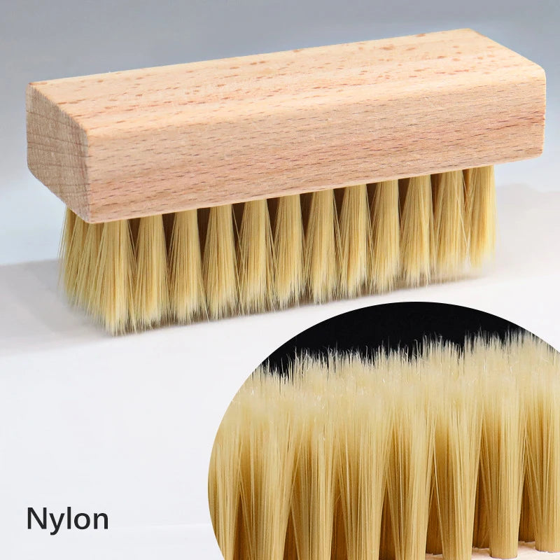 1/4 PCS Shoe Brush Set – Nylon, PP, Bristle & Horsehair for Sneakers, Leather, Suede & Boots, Without Scratching Oasis Select Nylon-1pc