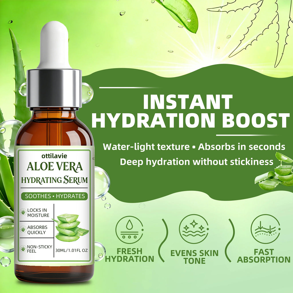 Ottilavie Aloe Vera Hydrating Face Serum – All Skin Types Hydrating Face Serum Oasis Select