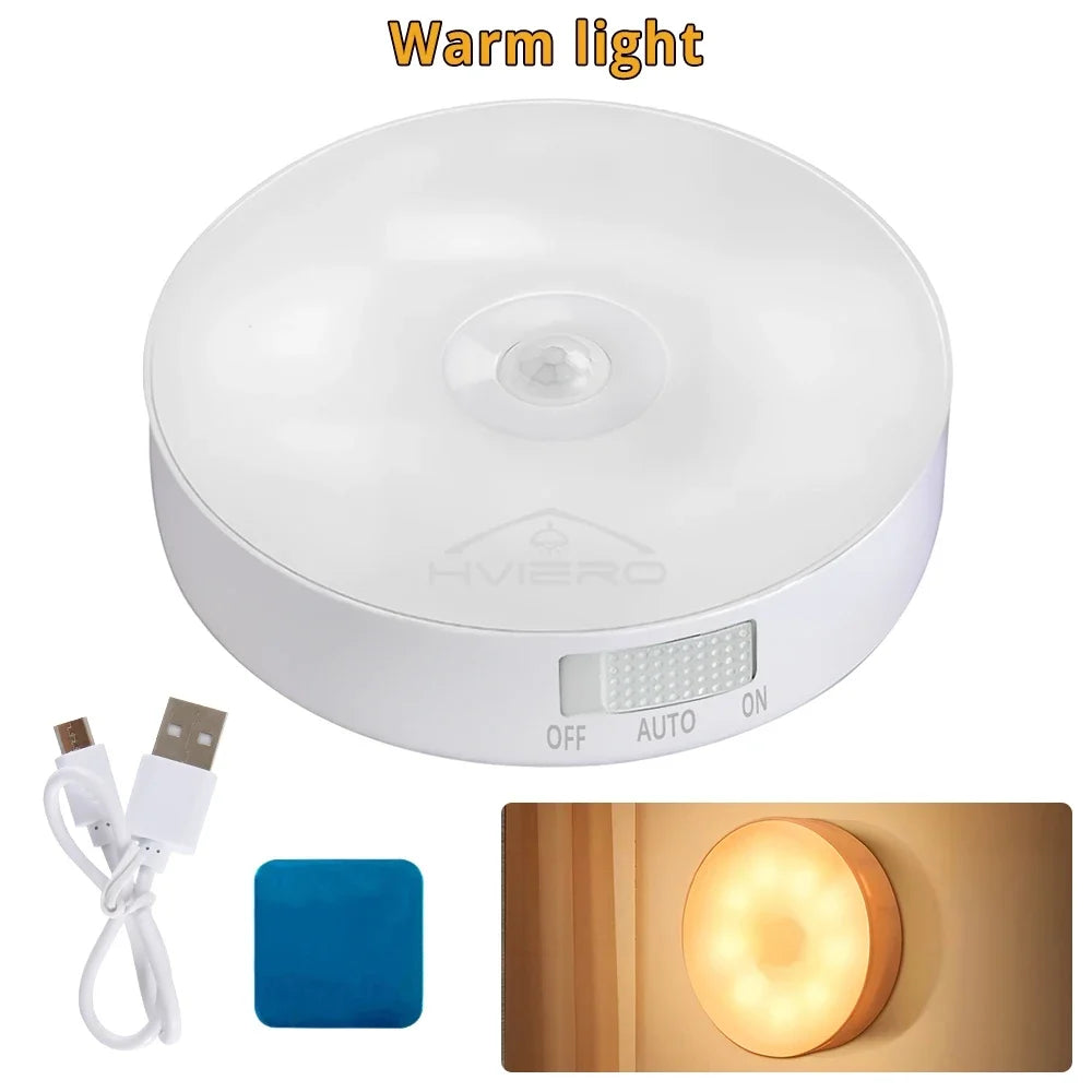 Wireless Motion Sensor Night Light – 8 LED Rechargeable Lamp