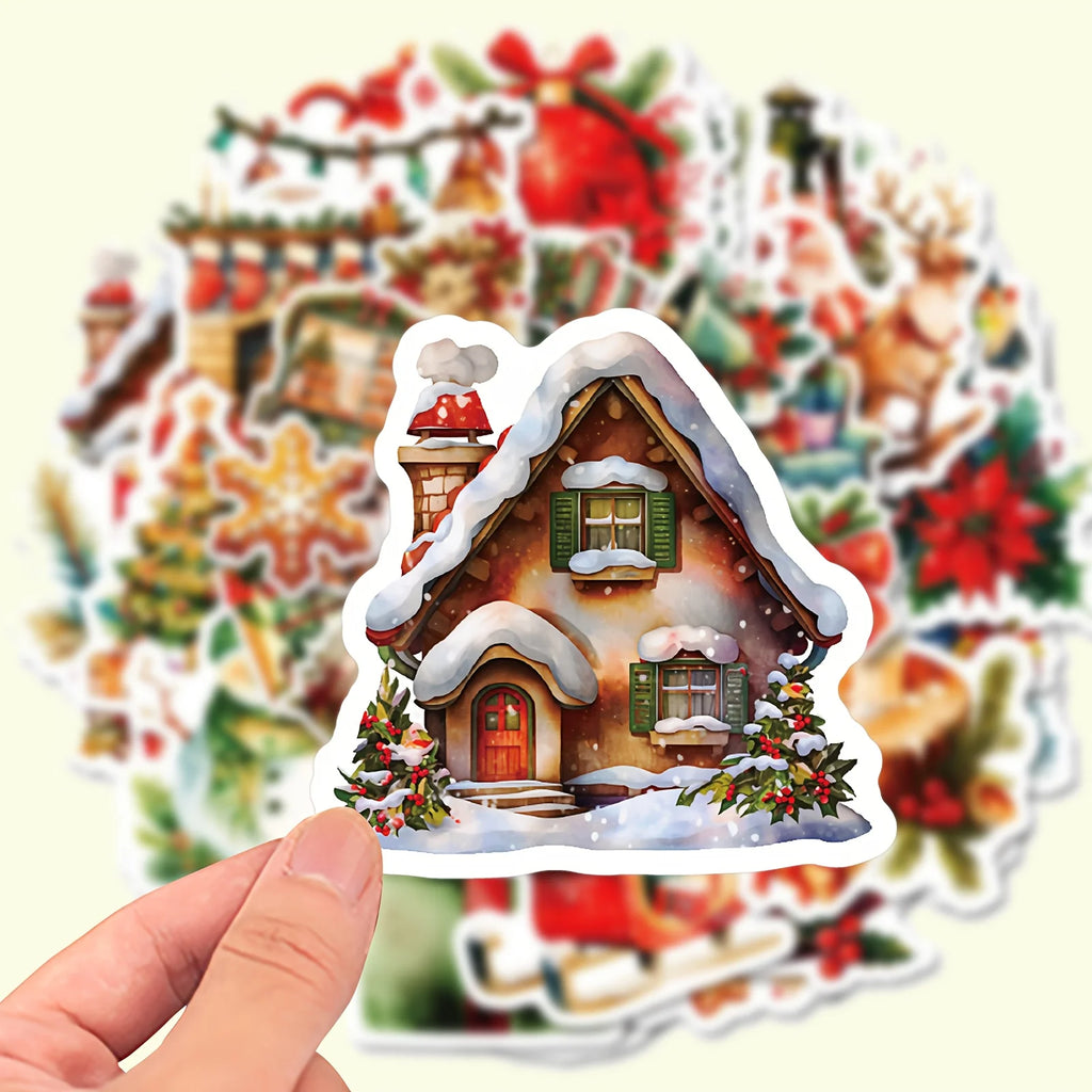50 pieces of Christmas vinyl stickers - perfect for laptops, water bottles, helmets, etc Oasis Select