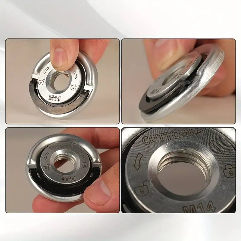 M14 Angle Grinder Platen Self-Locking Platen Grinder Threaded Angle Grinder Angle Grinding Plate Quick Release Power Chuck Tool Oasis Select