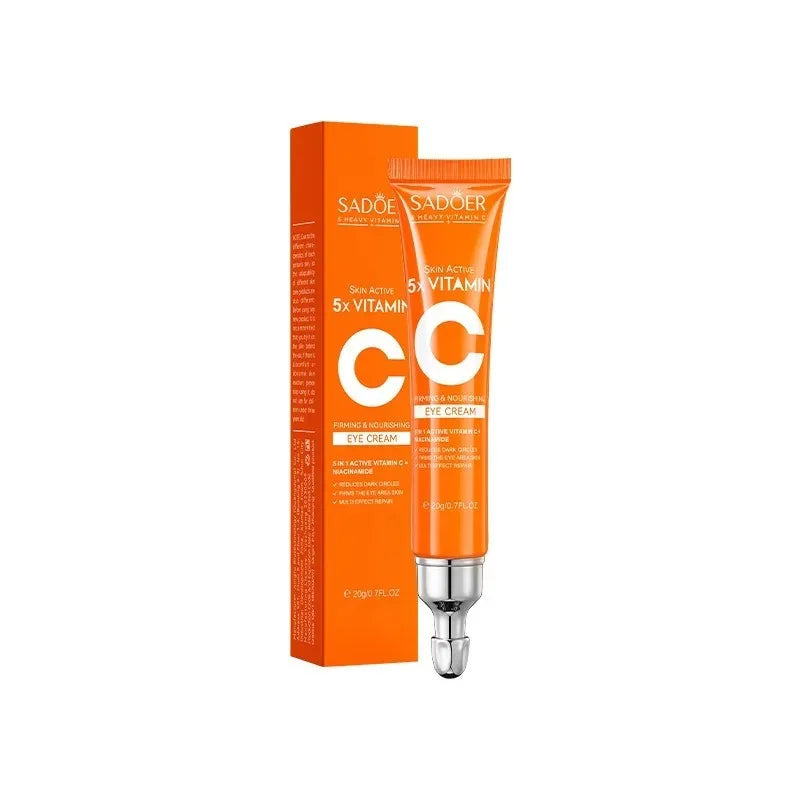 SADOER Vitamin C Eye Cream Anti Dark Circles Eyes Bags Remover Moisturizing Brightening Firming Skin Care Products for Eyes Oasis Select 1pcs