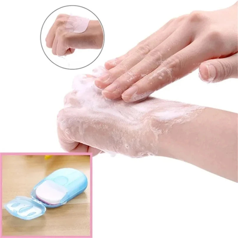 Portable Soap Paper Disposable Travel Camping Mini Cleaning Soaps for Washing Cleaning Hand for Outdoor Hiking Outdoor Supplies Oasis Select