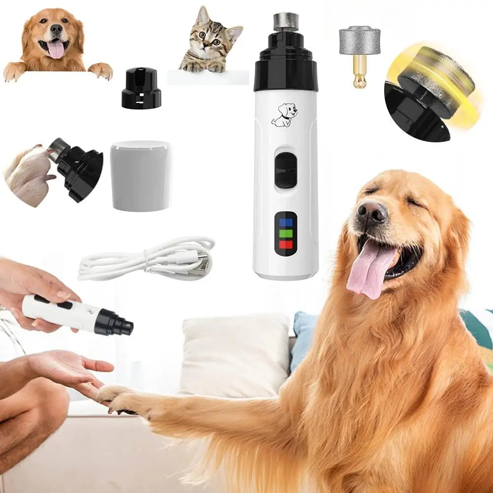 Electric Dog Nail Grinder Puppy Cat Nail Clippers Professional Pet Grooming Gadget Diamond Bit Replacement Head Dog Nail Trimmer Oasis Select