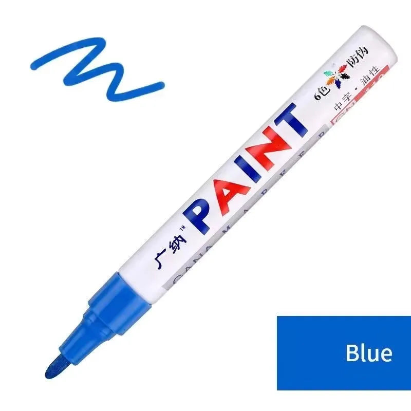 1pcs Permanent Waterproof Paint Marker Pen Car Tyre Rubber Tread Graffiti Artist Paintbrush School Office Supply Stationery Oasis Select Blue