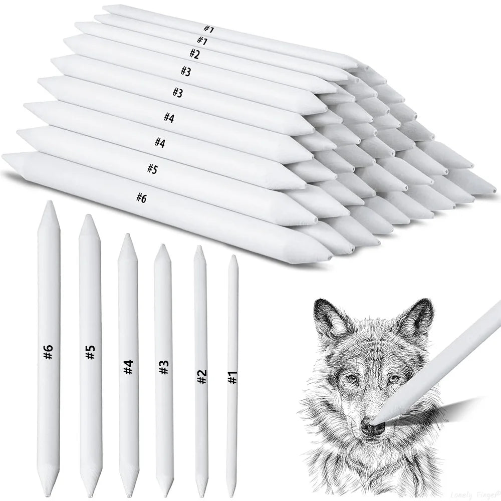 Paper Art Blending Stumps for Drawing Shading, Drawing Supplies Pencil Sketch Paint Tools, for Student Artist Sketch Painting Oasis Select 48pcs Paper Pens