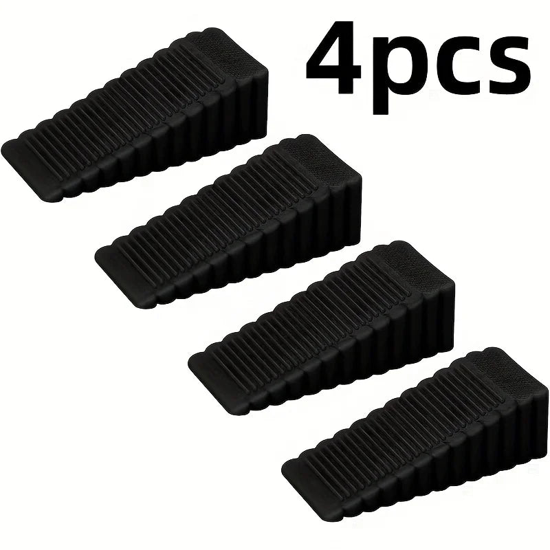 2/4 Pack Anti Slip Heavy Duty Rubber Door Stopper - Multifunctional Home/Office Door Stopper for Wooden Floor, Smooth Tiles Oasis Select 4pcs