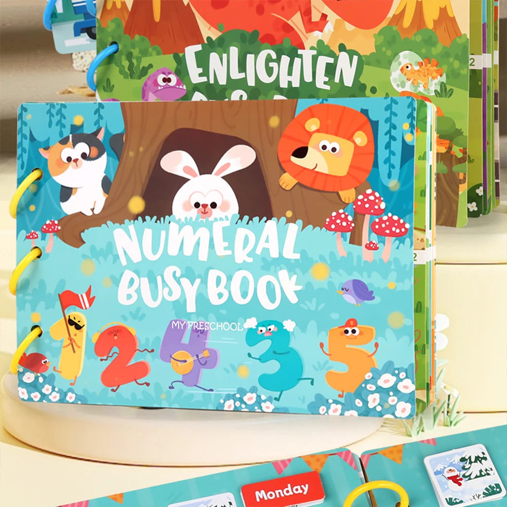 Kids Farm Letter Busy Book – Reusable Montessori Sticker Toy