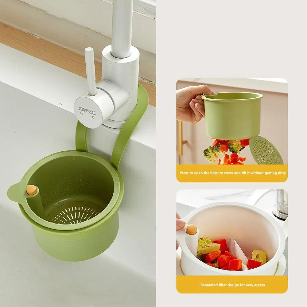 Portable Push-type Kitchen Sink Filter Basket Separate Drain Bowl Filter Basket Anti-leakage Anti-leakage Sink Storage Rack Oasis Select