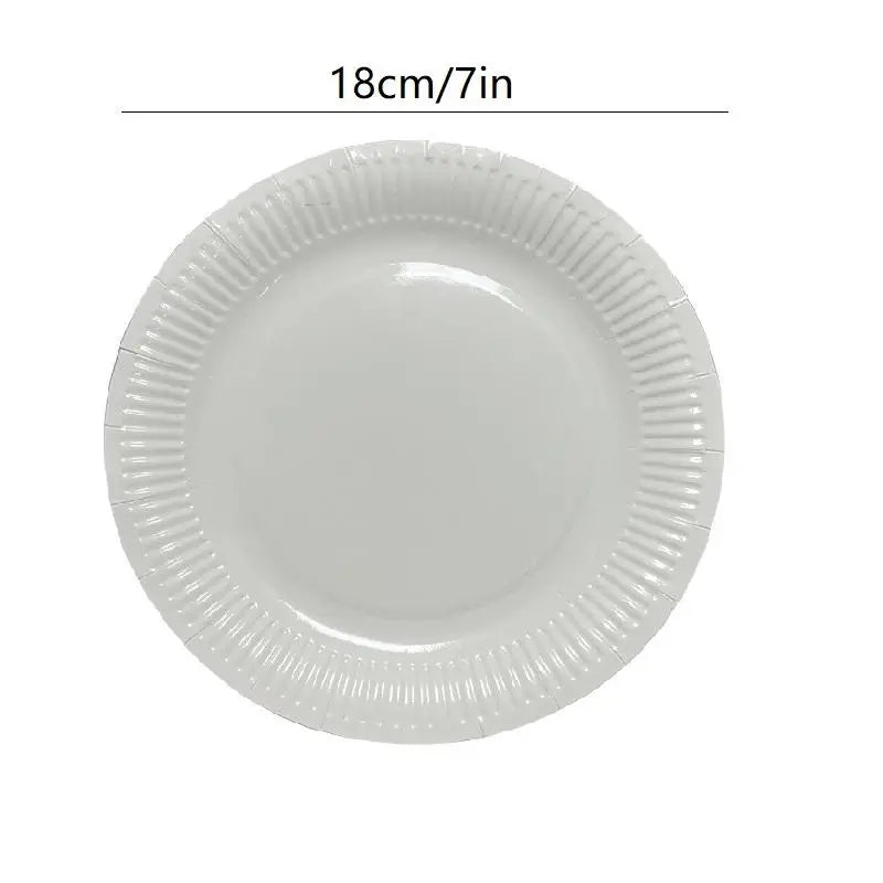 Metallic Foil Disposable Paper Plates Gold Silver 50 Pack
