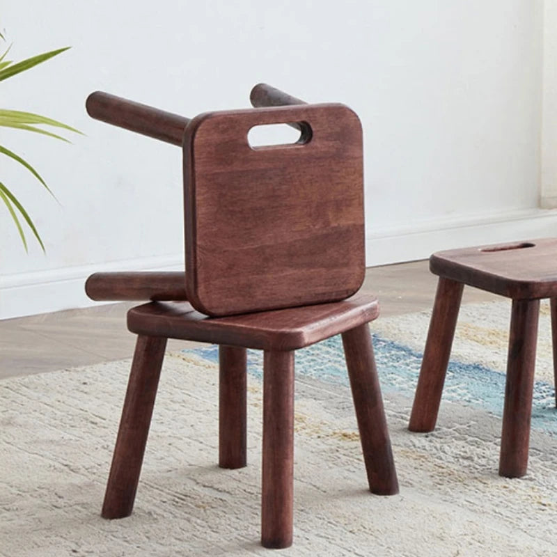 Nordic home living room solid wood small stool entrance shoe change bedroom sofa bench low stool pedal coffee table square stool Oasis Select