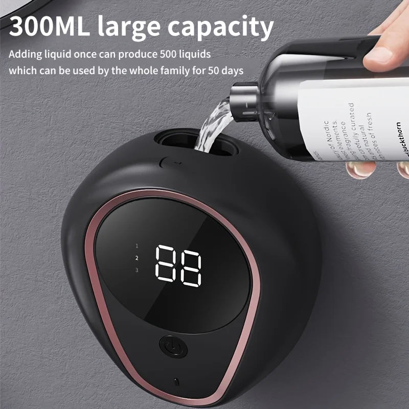 300ml Automatic Foam Soap Dispenser – Wall-Mounted Rechargeable