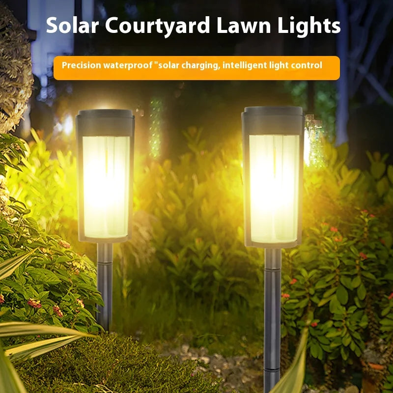 LED Solar Lawn Light Rainproof Tungsten Landscape Lamps Garden Ambience Decoration Outdoor Lighting Path Yard Patio Floor Lamp Oasis Select