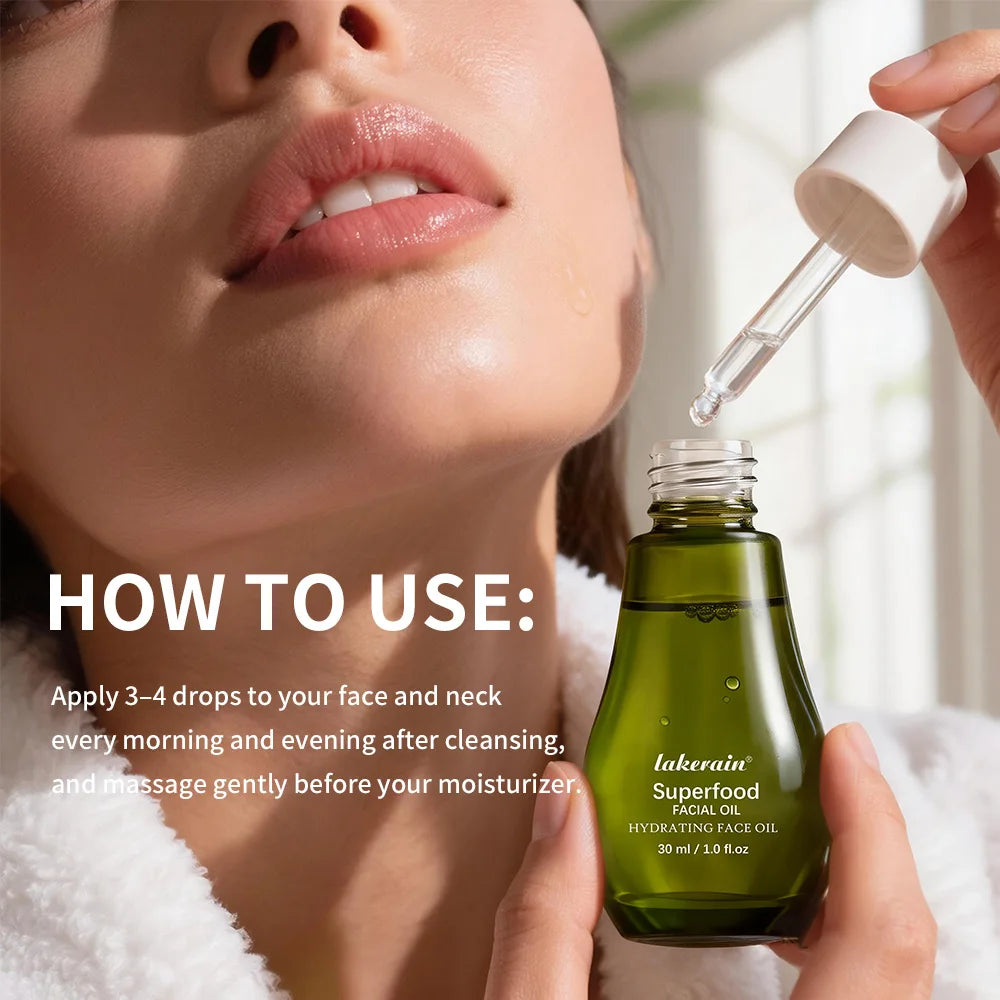 Lakerain Hydrating Face Oil – Antioxidant Nourishing Serum 30ml