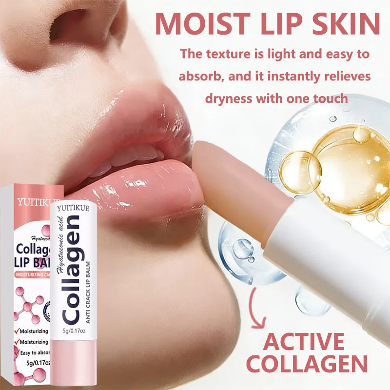 Collagen Lip Balm – Hyaluronic Acid 24H Hydration Anti-Crack