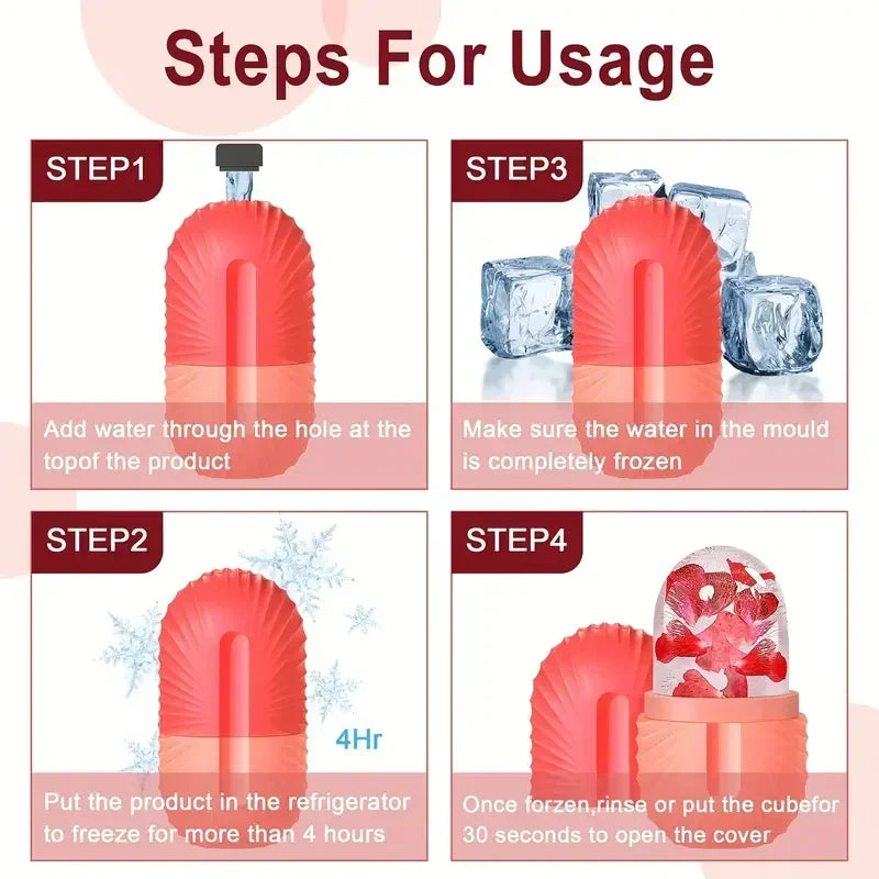 Silicone Ice Ball Face Roller – Cooling Pore & Puffiness Massager Ice Facial Roller Oasis Select