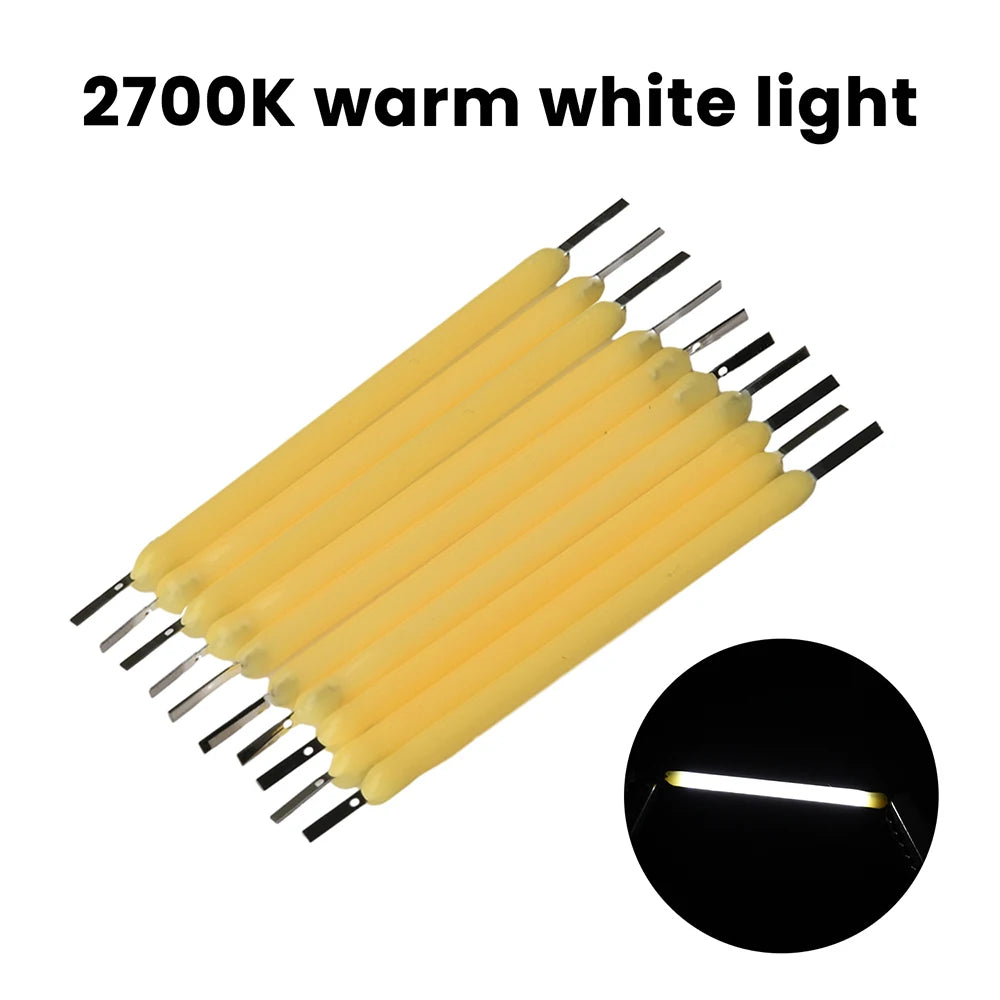 2200K/2700K/6500K DC 2.7-3.1V LED Ceramic Filament 38mm Hard Filament Retro Bulb Parts for Bulb Repair DIY Lighting Low Power Oasis Select 2700K