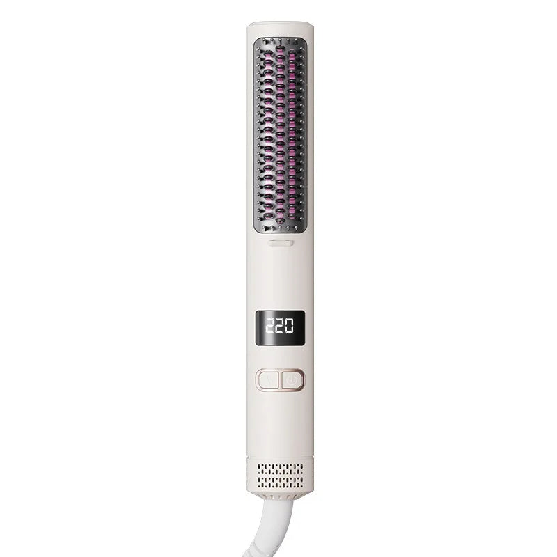 Popularwiredhairstraighteningcombnegative ion hair straightener high-end straightcurlingclipportablecoldaircombstraighteningclip Oasis Select Snowy white