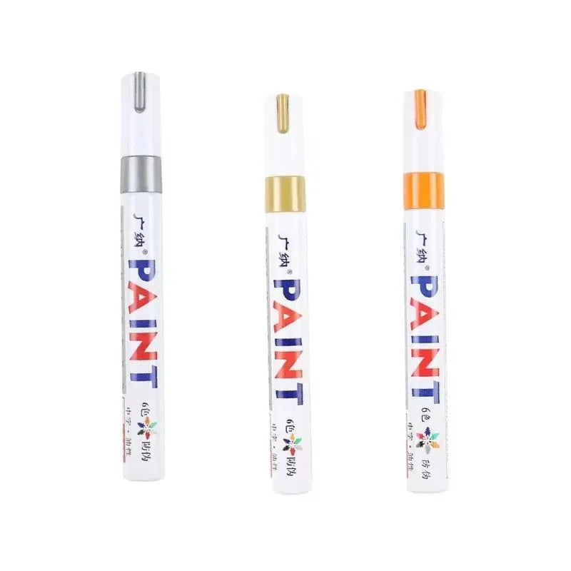 1/3PCS Car Paint Pen Waterproof Car Wheel Tire Oily Painting Mark Pen Auto Rubber Tyre Tread CD Metal Permanent Paint Marker Oasis Select 3pcs Mix 4
