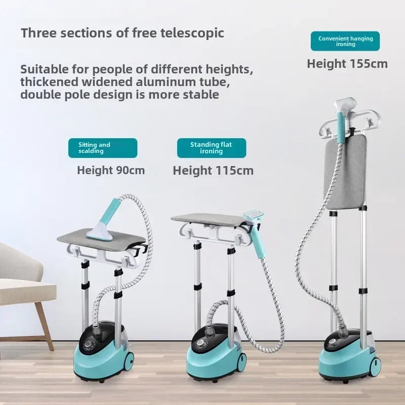 URGGU 2000W Double Rod Garment Steamer & Steam Iron SC-688