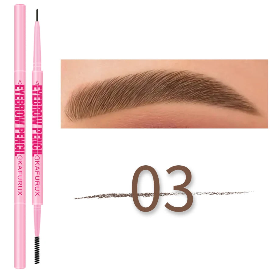KAFURUX Ultra-Fine Waterproof Eyebrow Pencil – 6 Colors & Brush