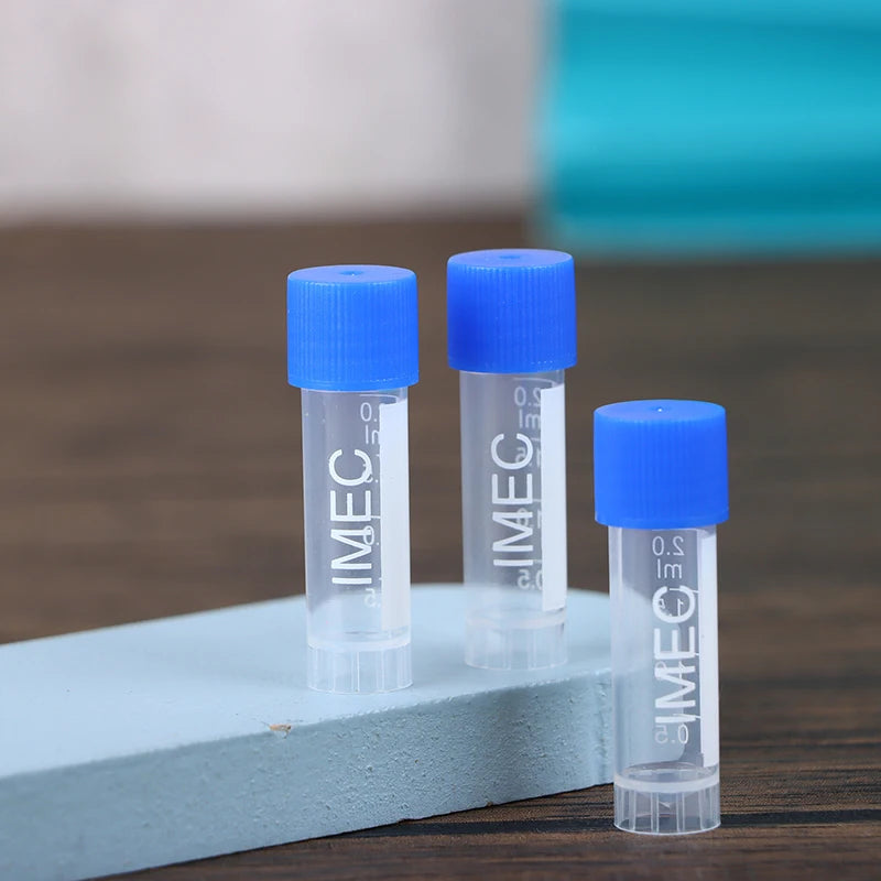 50Pcs 1.8ml(2ml) Plastic Graduated Cryovial Plastic Test Tube Freezing Tube Sample Cold Storage Tubes With Screw Cap Oasis Select