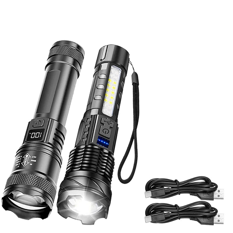 P50 LED Tactical Flashlight 2000LM | Zoom, Rechargeable USB-C