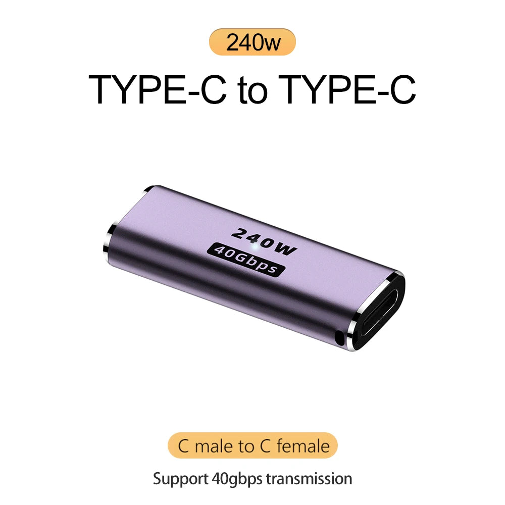 USB4.0 Type-C OTG Adapter 240W 40Gbps 8K 90/180° Elbow USB-C OTG Adapter Oasis Select Type 3