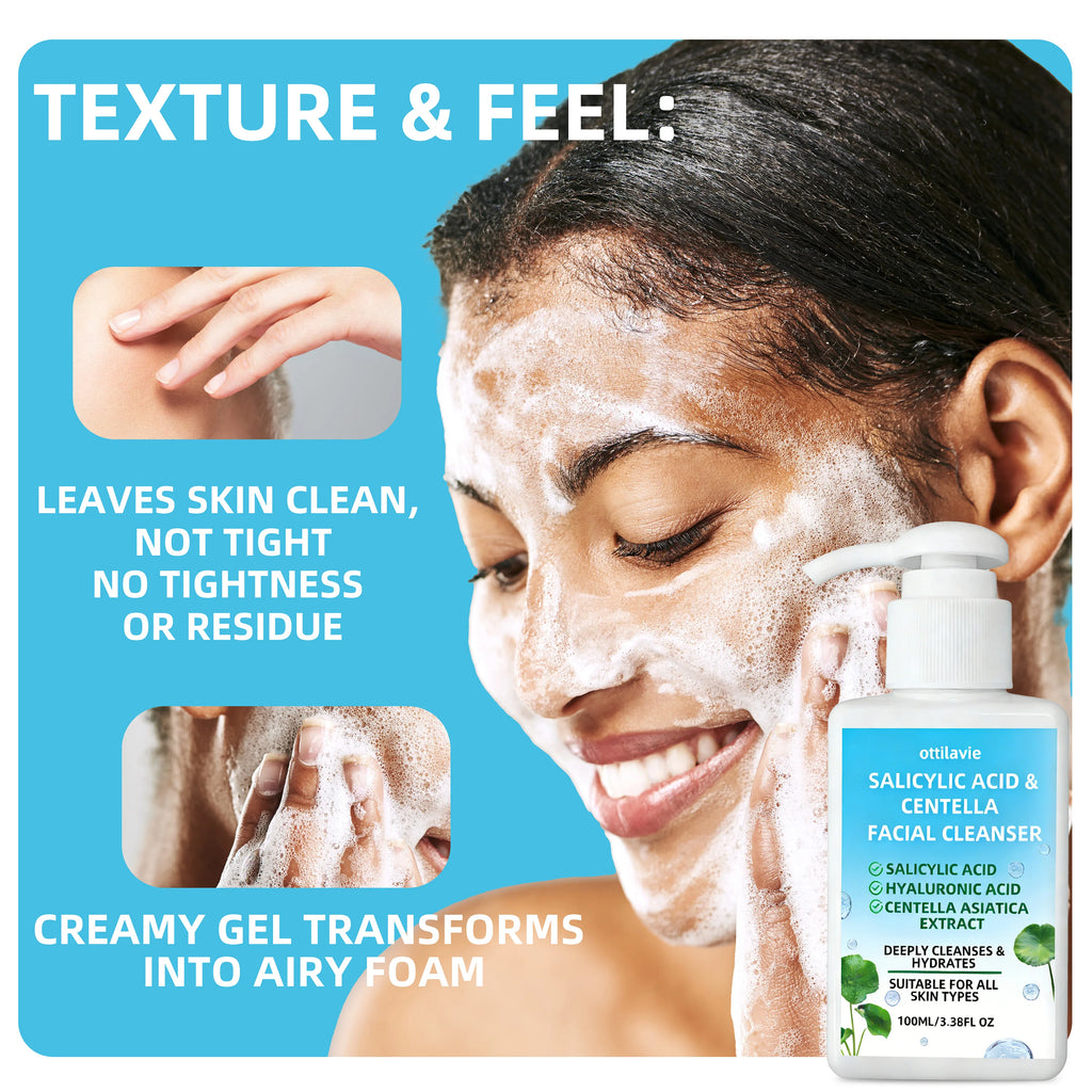 Ottilavie Salicylic Acid & Centella Face Wash 100ml Cleanser Facial Cleanser Oasis Select
