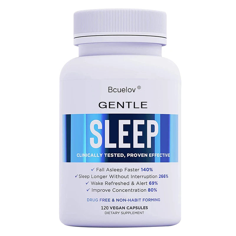 Bcuelov Melatonin Sleep Support Capsules – Fall Asleep Fast Sleep Support Supplement Oasis Select 120count-1 bottle