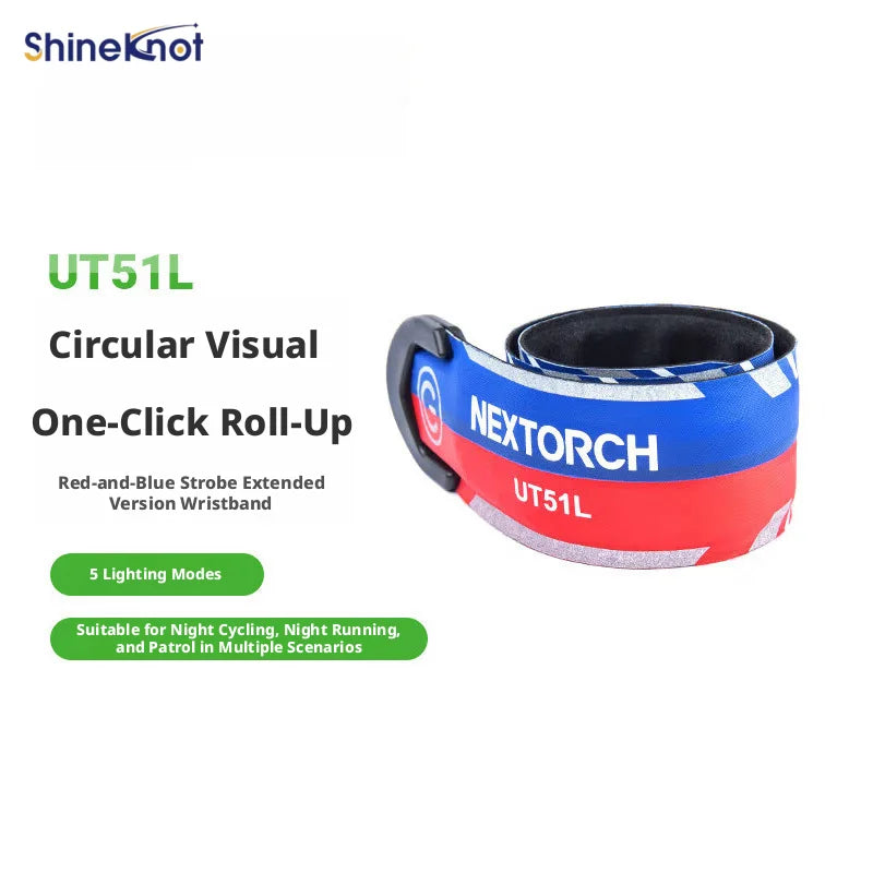 SHINEKNOT LED Flashing Safety Wristband | Night Running Light