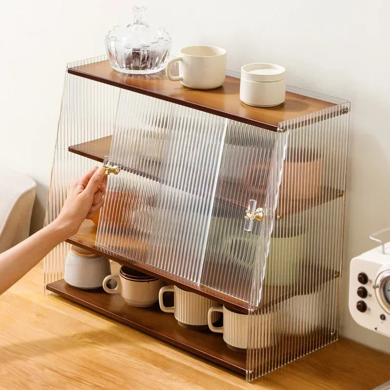 Dust-proof cup storage rack, cup holder, water cup storage rack, tea set, cup holder, coffee cup, mug storage box. Oasis Select
