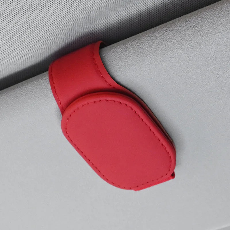 Automotive Car Sun Visor Glasses Case Magnetic Sunglasses Clip Card Ticket Holder Stand Fastener Pen Eyeglasses Accessories Oasis Select I