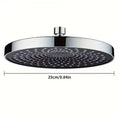 25cm Large Top Shower Head High Flow Pressurized Bathroom Single Sprayer for Home Use Oasis Select Silvery