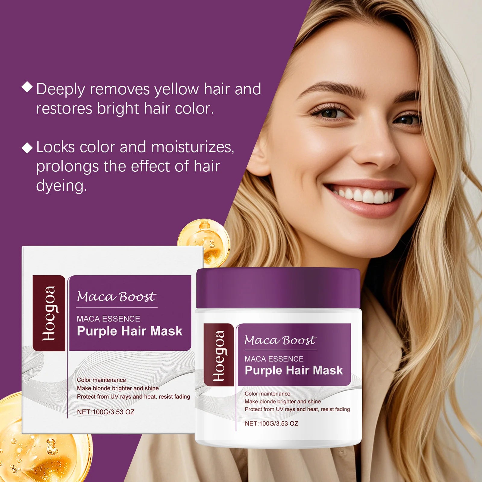 Maca Boost Purple Shampoo Fade Yellow After Bleach Hair Gray Remedy Oasis Select