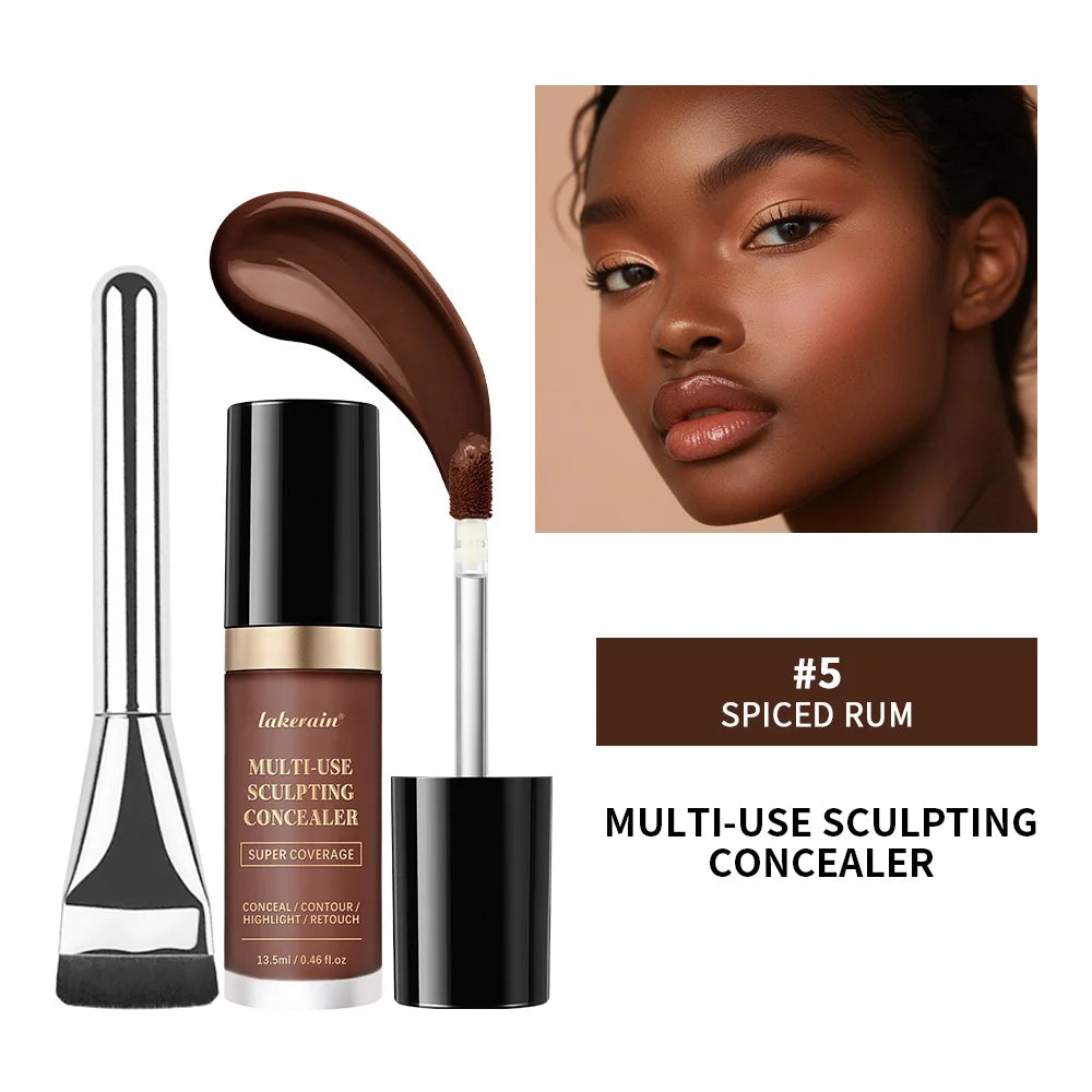 ibcccndc Full Coverage Concealer Cream + Free Brush | Matte