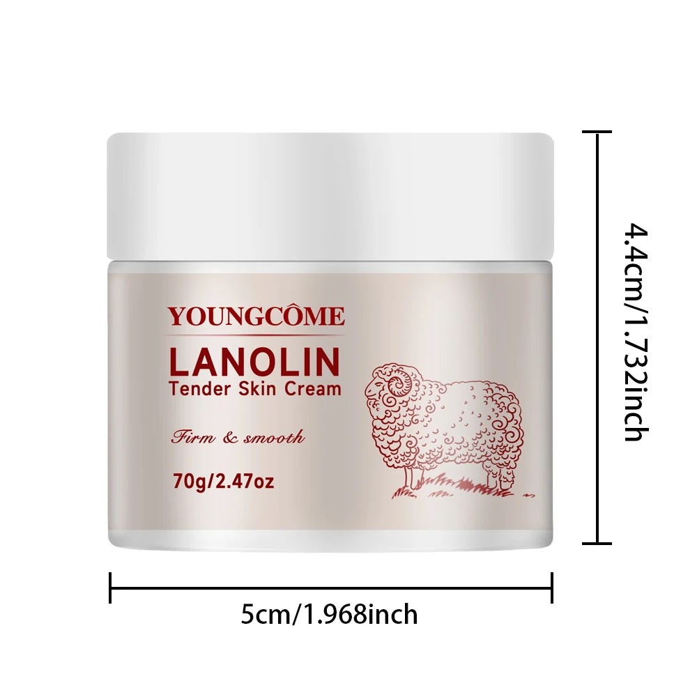 100% Pure Lanolin Cream for Dry & Itchy Skin, Cracked Lips, Breastfeeding, Baby Care, Moisture-Rich, Nursing Essentials & Petrol Oasis Select 70G
