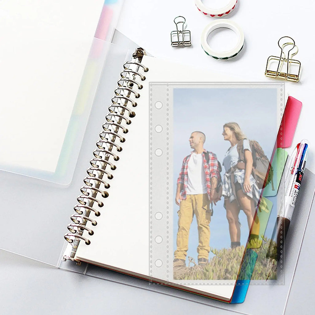 A6 binder replacement card pages transparent binder replacement pages sticker book replacement pages suitable for 6-ring binder Oasis Select